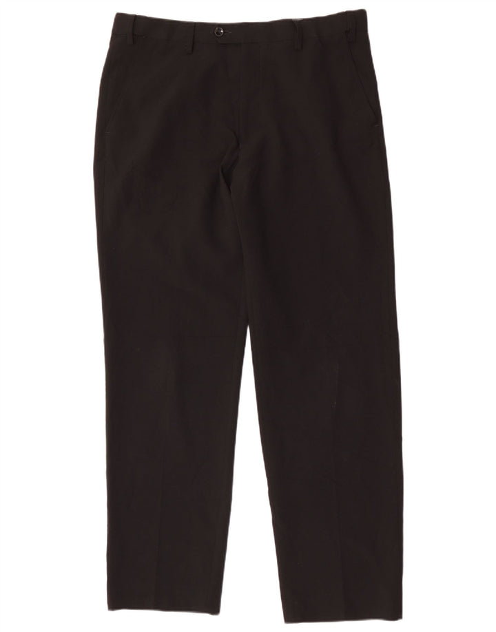 Marks & Spencer Pantalon de costume droit pour homme W34 L31 Noir Polyester