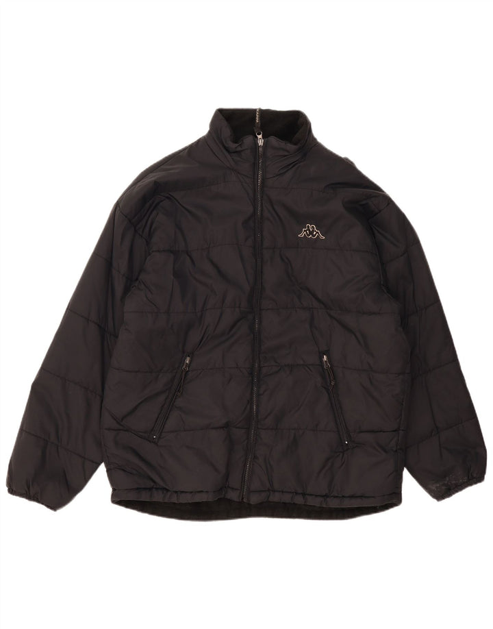 Kappa Veste matelassée pour homme UK 40 Large Noir