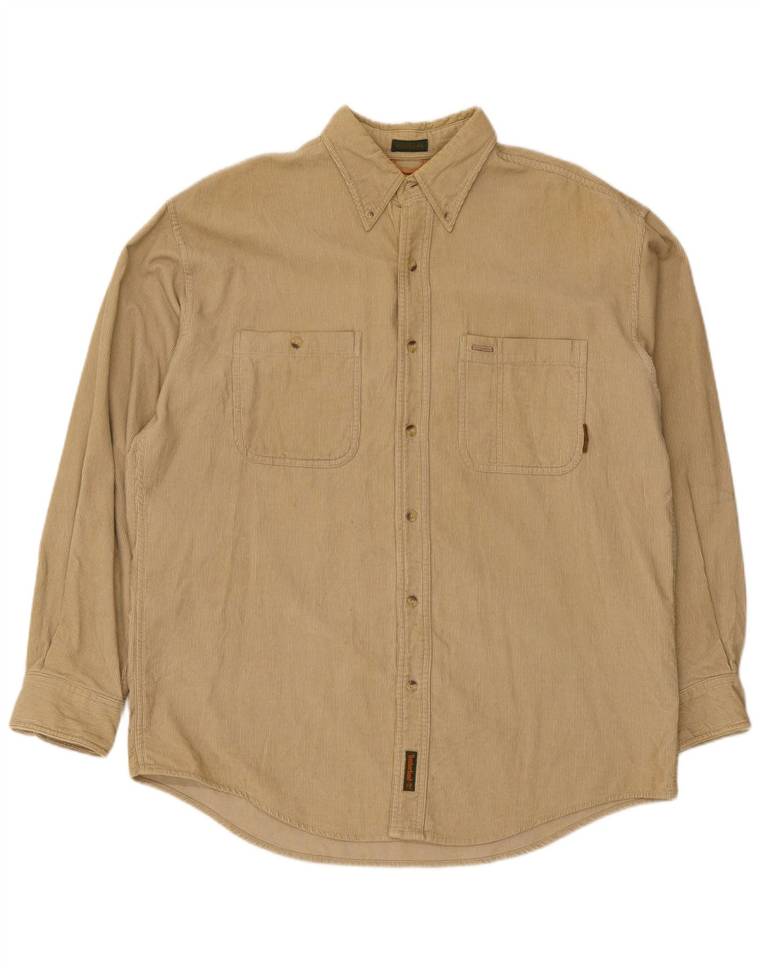 Timberland Chemise Velours Côtelé Homme Beige Moyen Coton