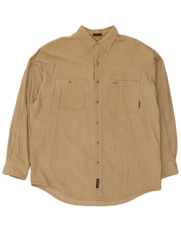 Timberland Chemise Velours Côtelé Homme Beige Moyen Coton