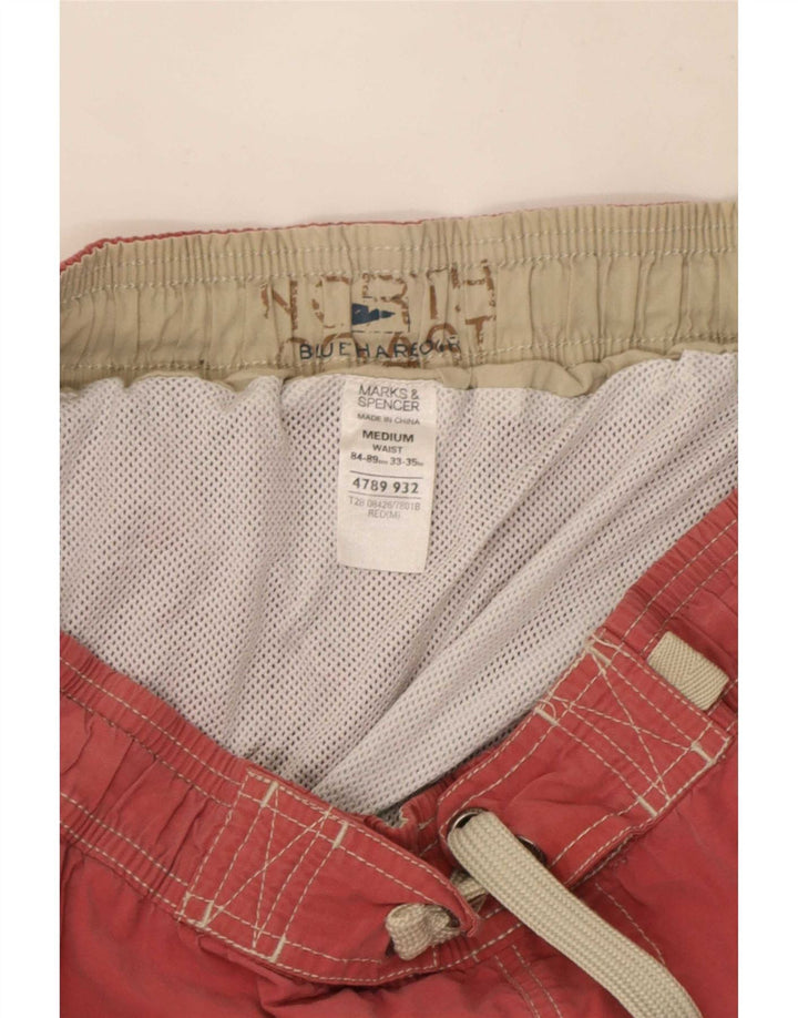 Marks & Spencer Short de Bain Homme Rouge Moyen Coton