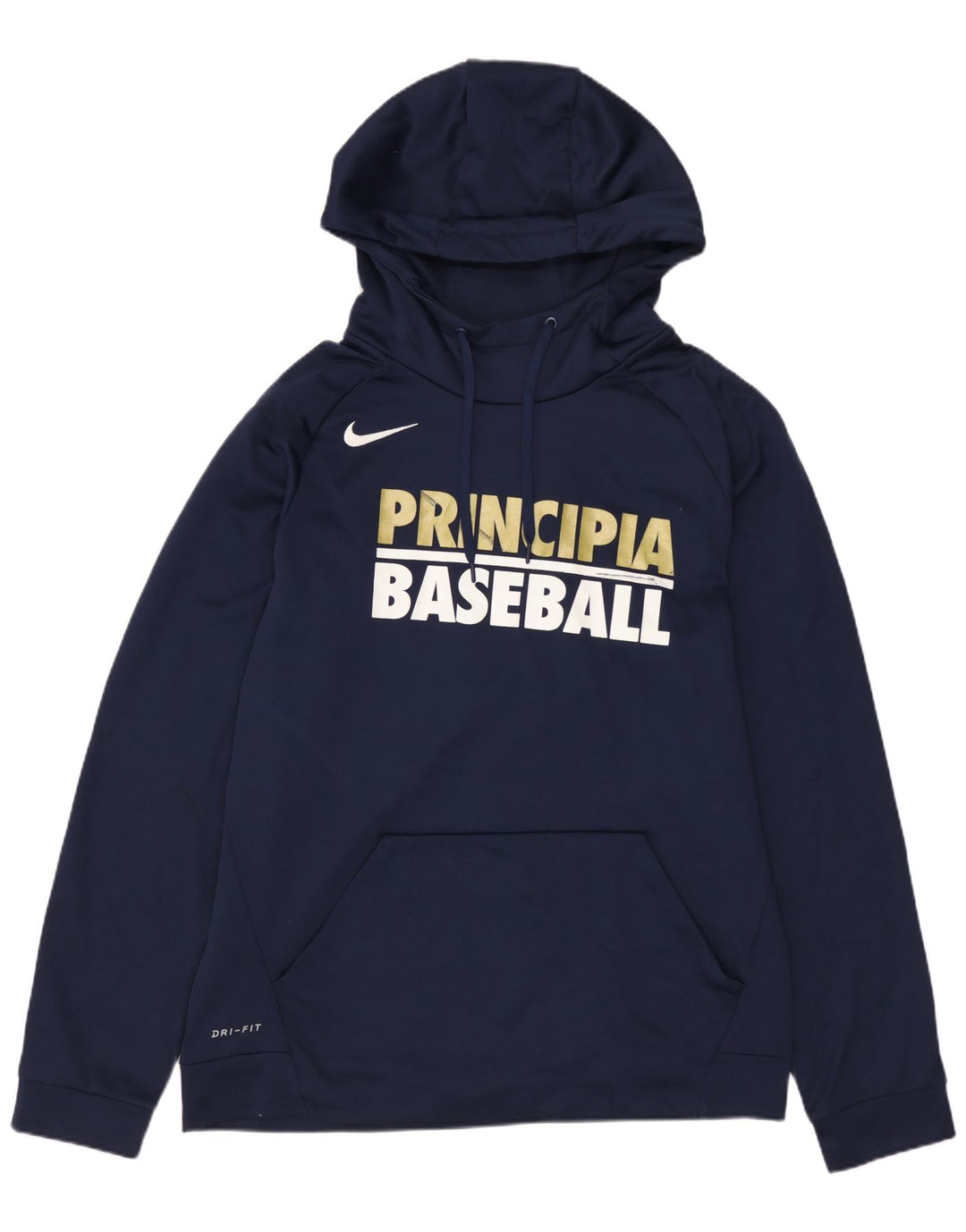 NIKE Pull à capuche graphique Dri Fit pour homme en polyester bleu marine moyen