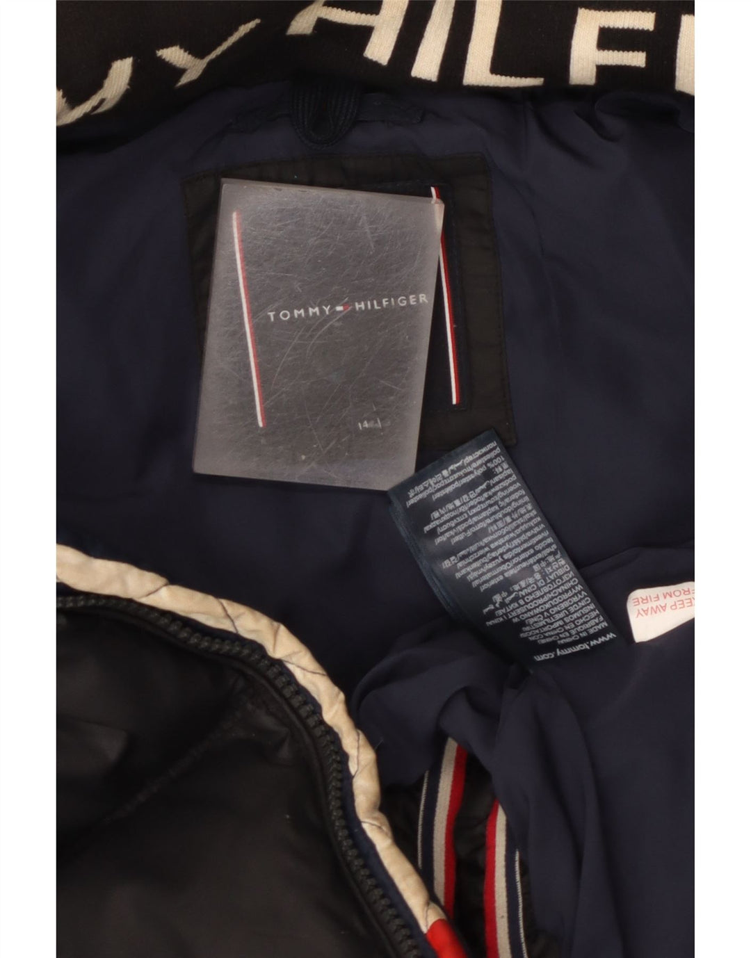 Tommy Hilfiger Veste matelassée à capuche garçon 13-14 ans Noir Polyester
