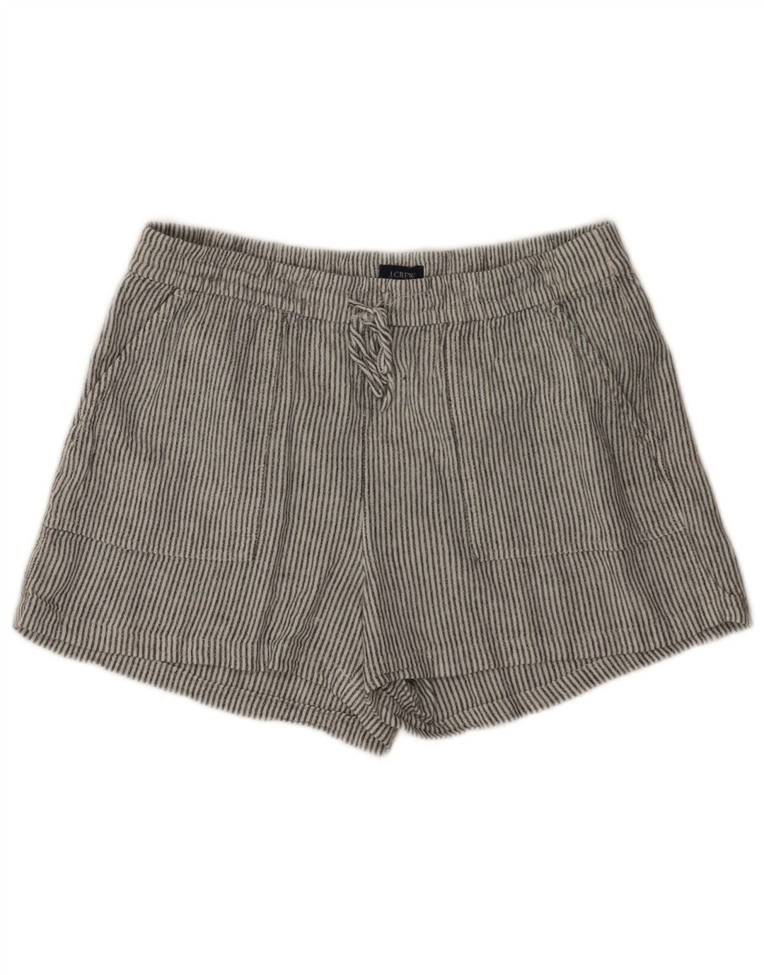 J. Crew Short Chino Femme Petit W30 Lin Gris à Fines Rayures