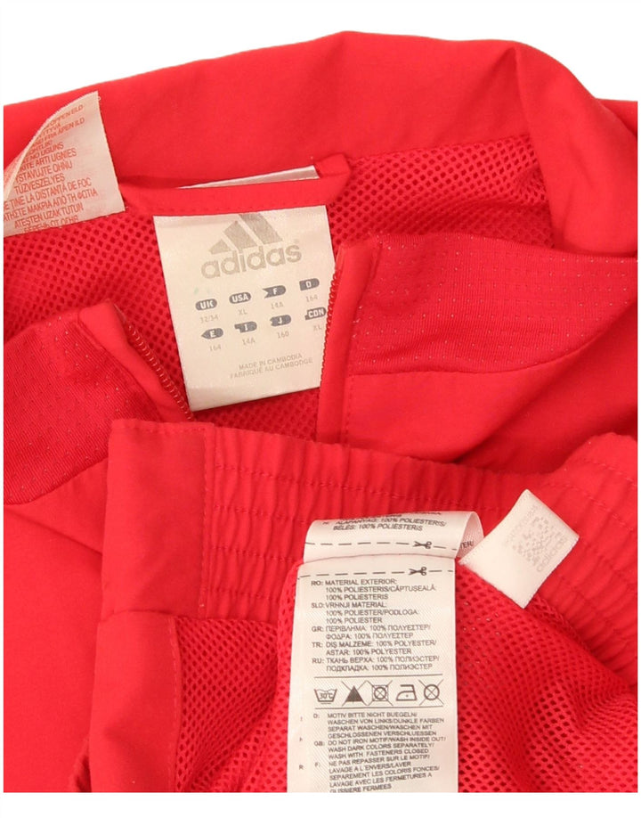 Veste de survêtement Adidas Fille 13-14 ans Rouge Polyester