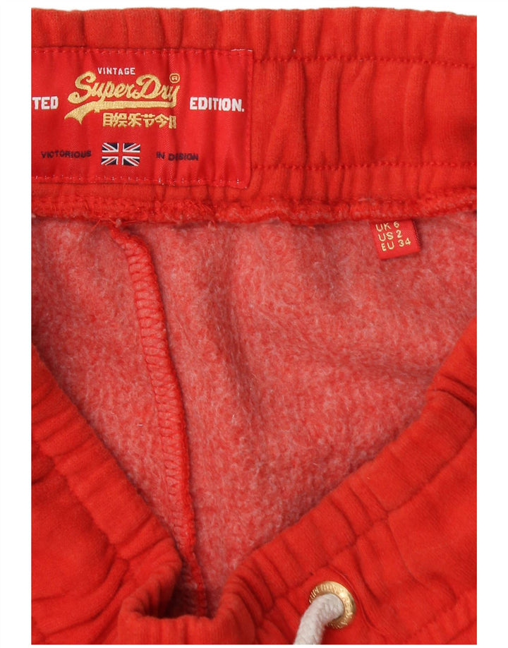 SUPERDRY Pantalon de survêtement graphique pour femme Joggers UK 6 XS Rouge Colourblock