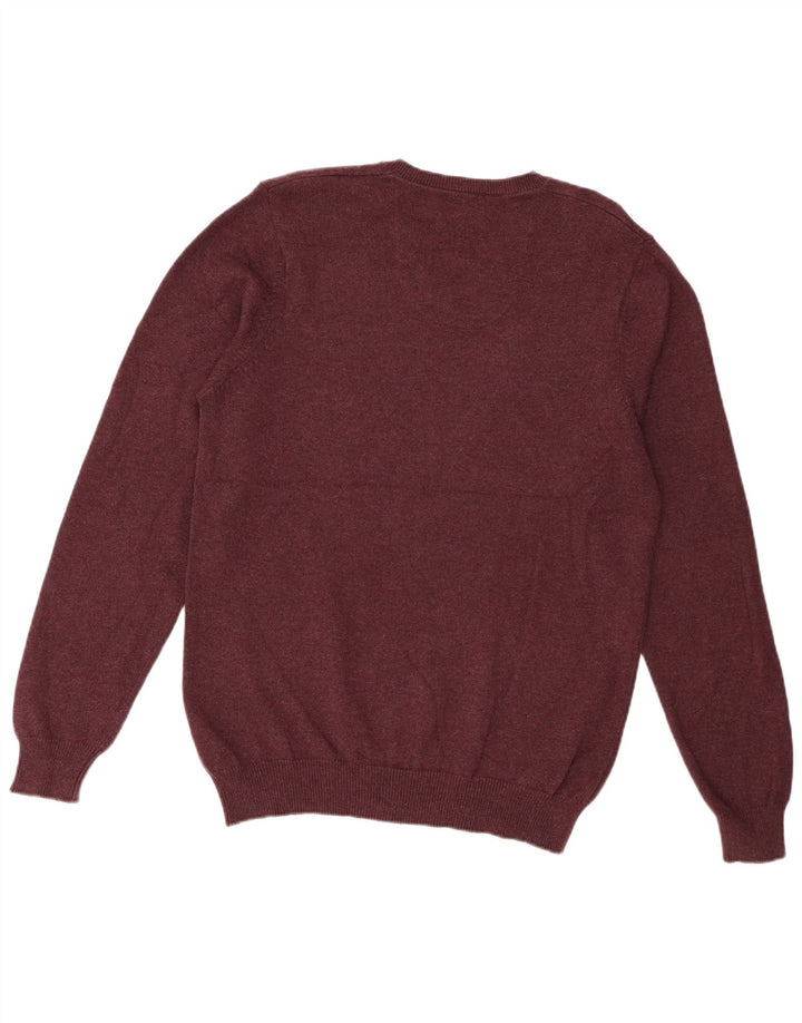 Marks & Spencer Pull Regular Fit Col V Homme Bordeaux Moyen