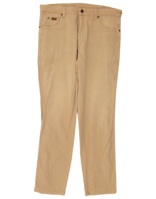 Wrangler Pantalon décontracté droit Texas Stretch pour homme W36 L30 Coton beige