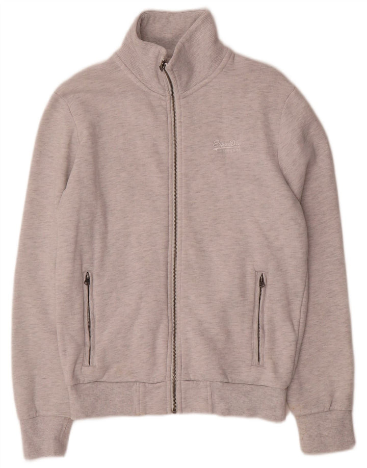 Superdry Veste de Survêtement Homme Petit Gris Coton