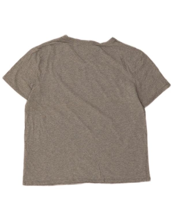 Tommy Hilfiger T-shirt graphique pour femme UK 14 Gris moyen en coton moucheté