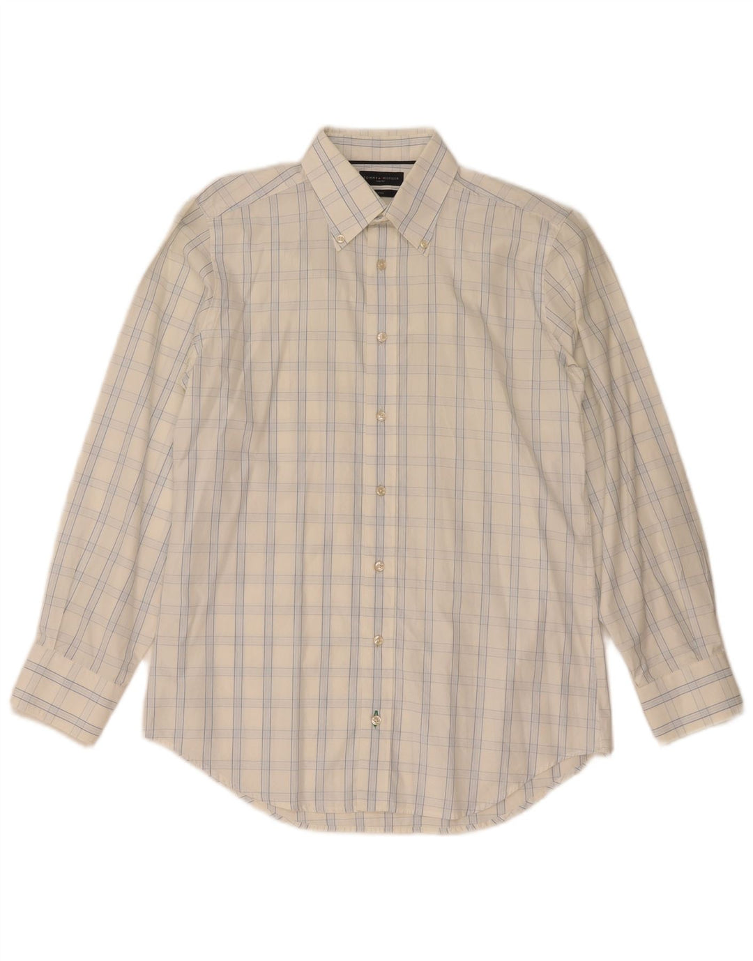 TOMMY HILFIGER Chemise ajustée pour homme Taille 38 15 Carreaux blancs moyens