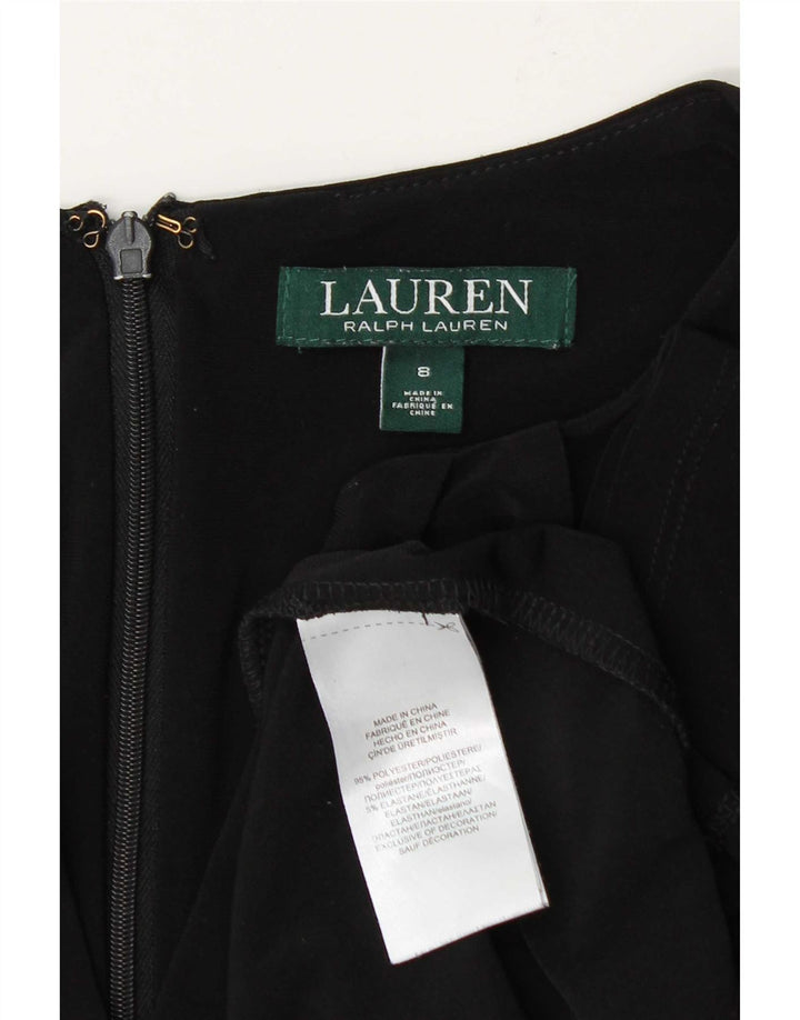 Ralph Lauren Robe trapèze pour femme US 8 Medium Noir Polyester
