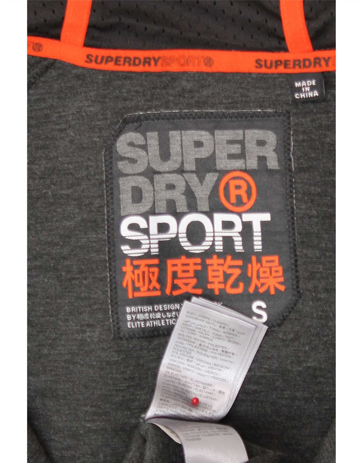 Superdry Pull à capuche zippé Graphic Homme Petit Gris Polyester