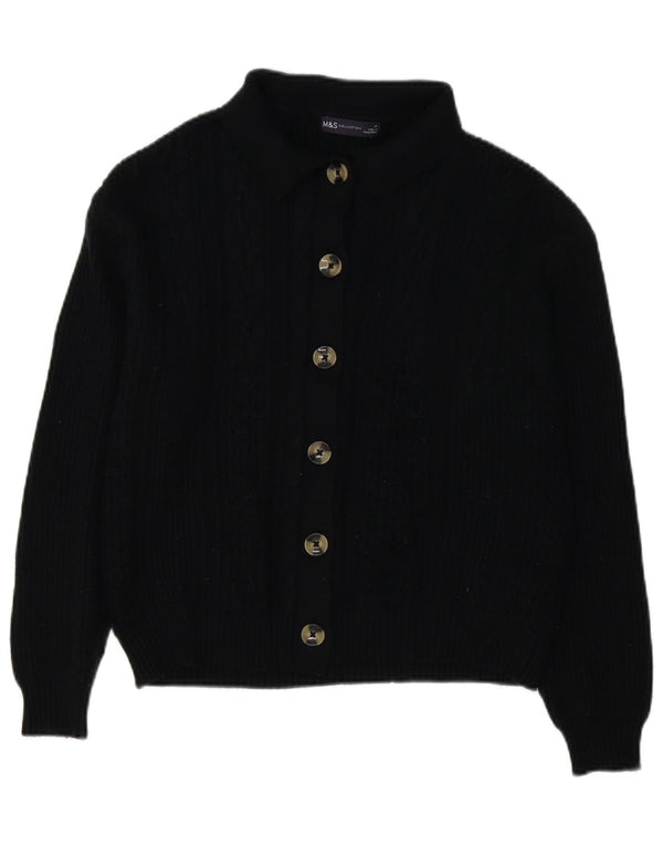 Marks & Spencer Pull Cardigan Femme UK 14 Medium Noir Viscose