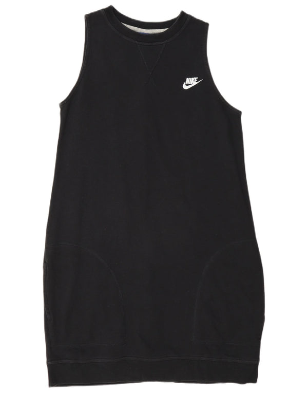 Nike Robe sweat-shirt sans manches pour femme UK 14 Large Noir Coton