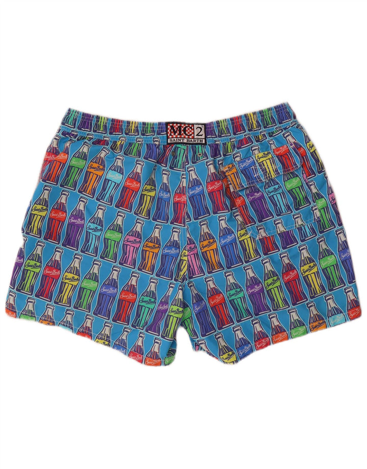 MC2 SAINT BARTH Short de Bain à Motif Abstrait pour Homme 2XL Bleu Nylon
