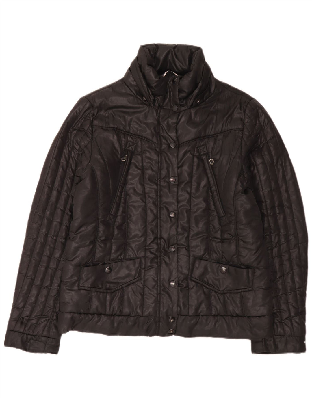 Tommy Hilfiger Veste matelassée pour femme UK 16 Large Noir Polyester