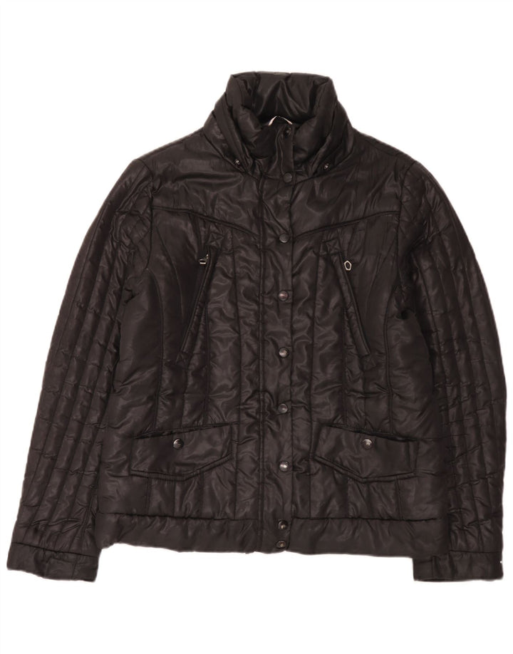 Tommy Hilfiger Veste matelassée pour femme UK 16 Large Noir Polyester