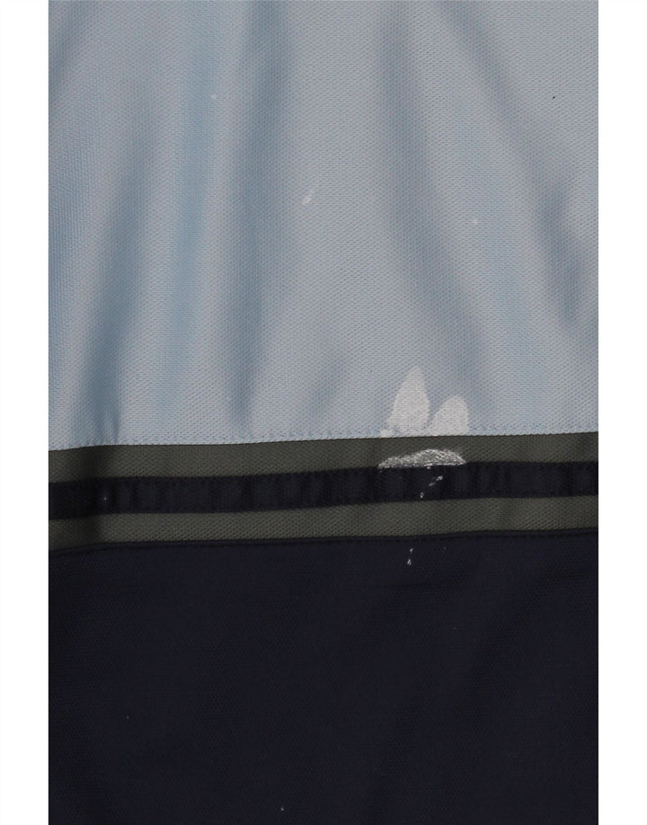 Asics Veste de survêtement pour homme Large Bleu Marine Colorblock Polyester