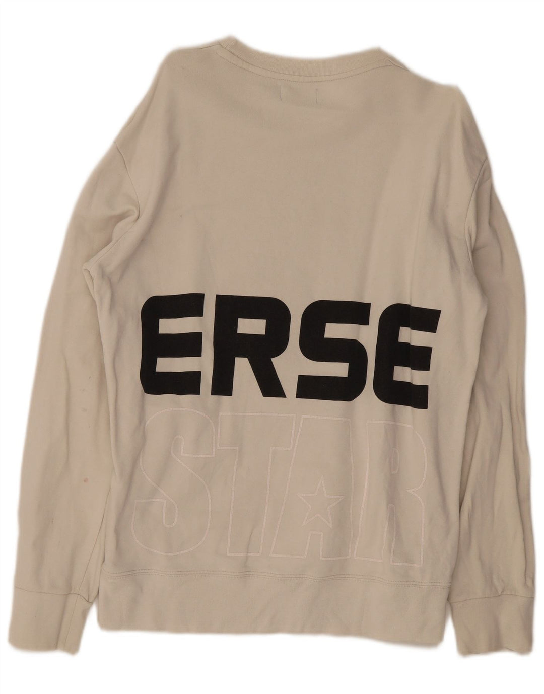 Converse Sweat-Shirt Graphique Homme Beige Moyen Coton