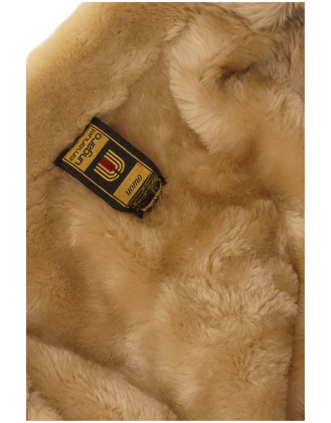 Emanuel Ungaro Manteau en peau de mouton pour homme UK 38 Beige moyen