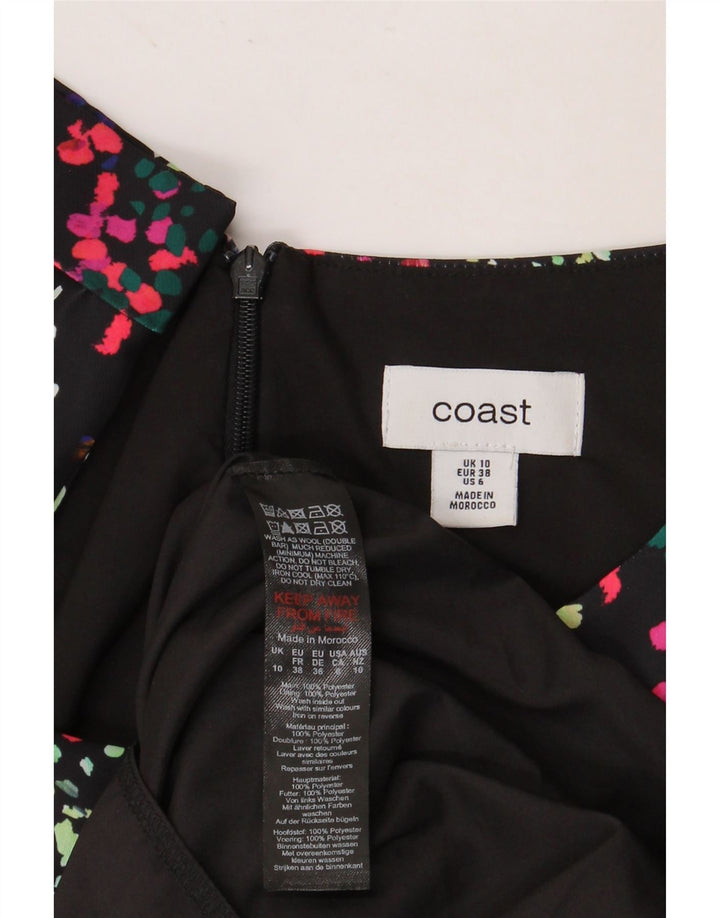 COAST Robe droite à manches 3/4 pour femme UK 10 Small Multicolore à pois