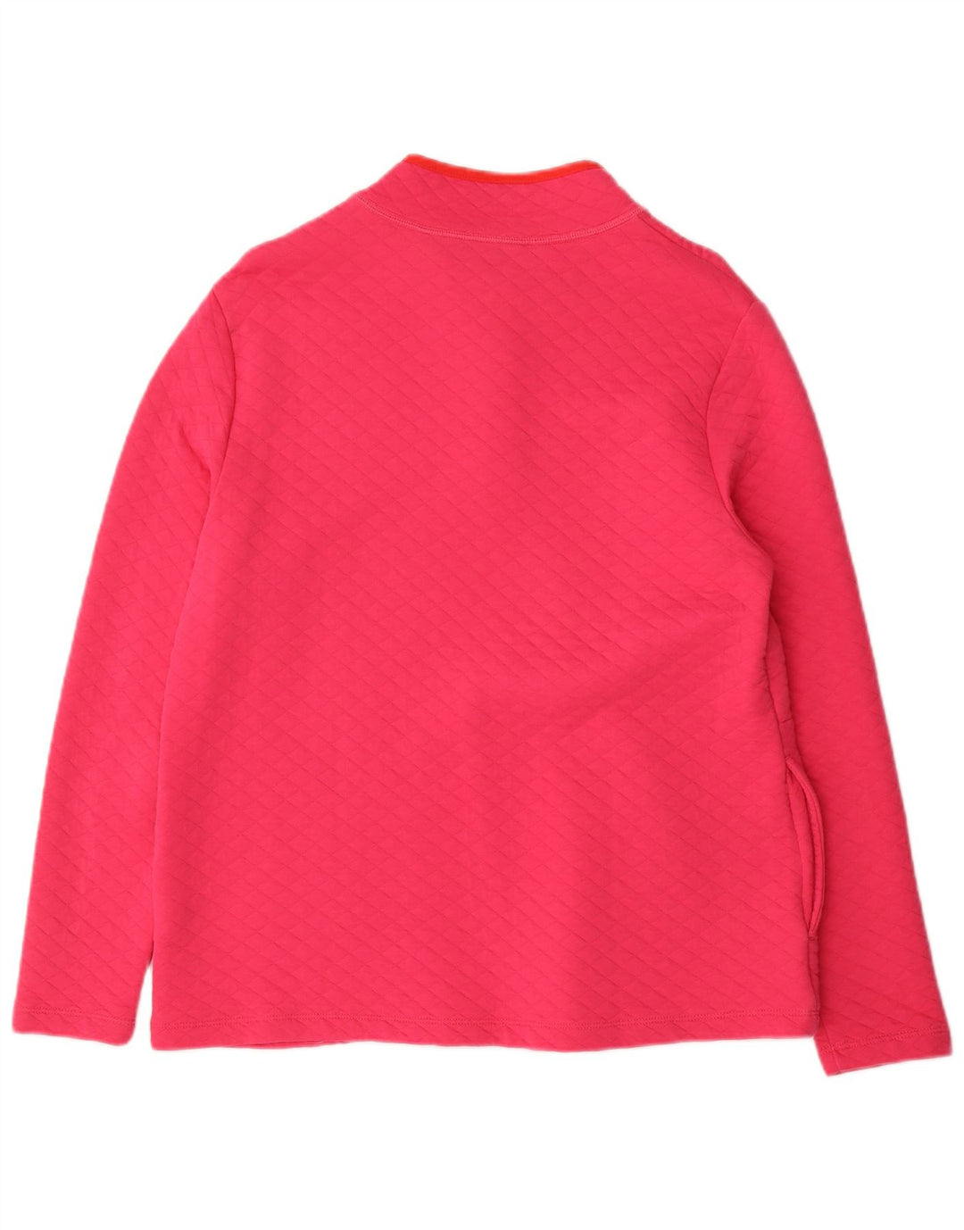 Lands End Sweat-shirt en jersey à col boutonné pour femme UK 14 Rose moyen