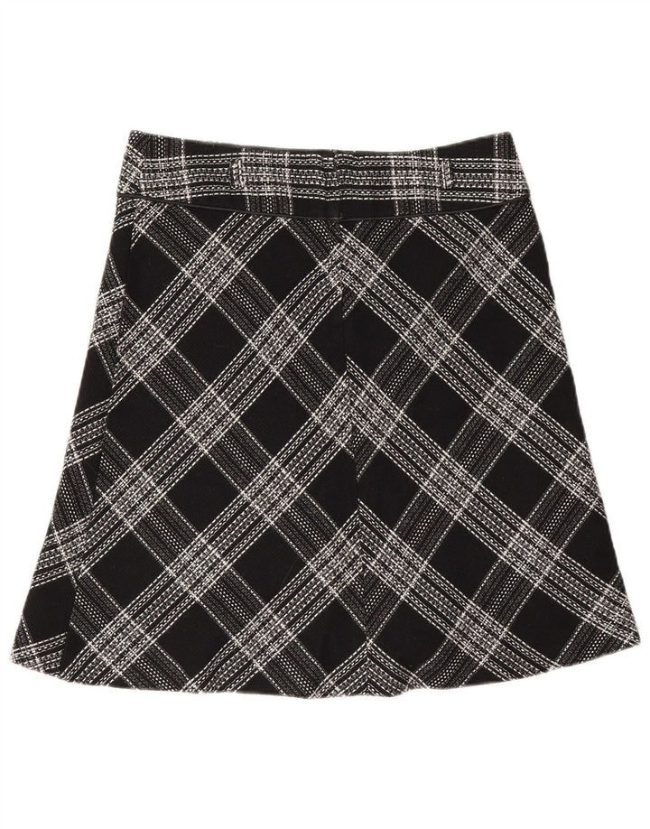 Bay Jupe trapèze pour femme UK 12 Medium W30 Acrylique à carreaux noirs
