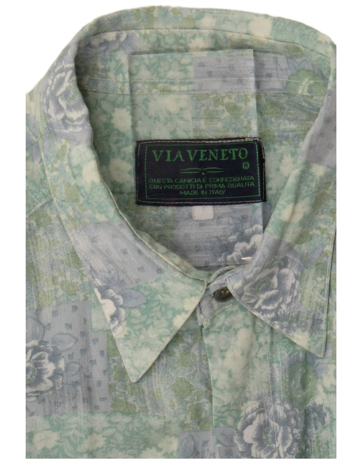 Via Veneto Chemise Homme Grand Vert Floral