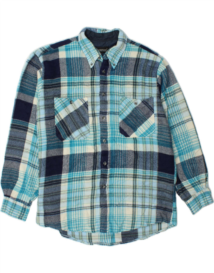 TURNPIKE Mens Flannel Shirt XL Blue Check Retro Vintage Turnpike and Second-Hand Turnpike from Messina Hembry 