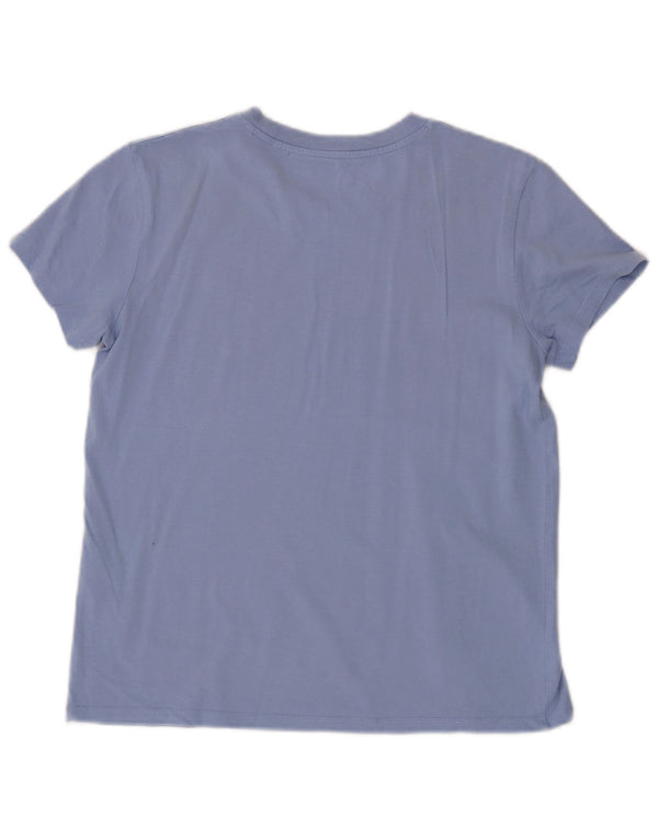 Levi's T-Shirt Femme UK 10 Petit Bleu Coton