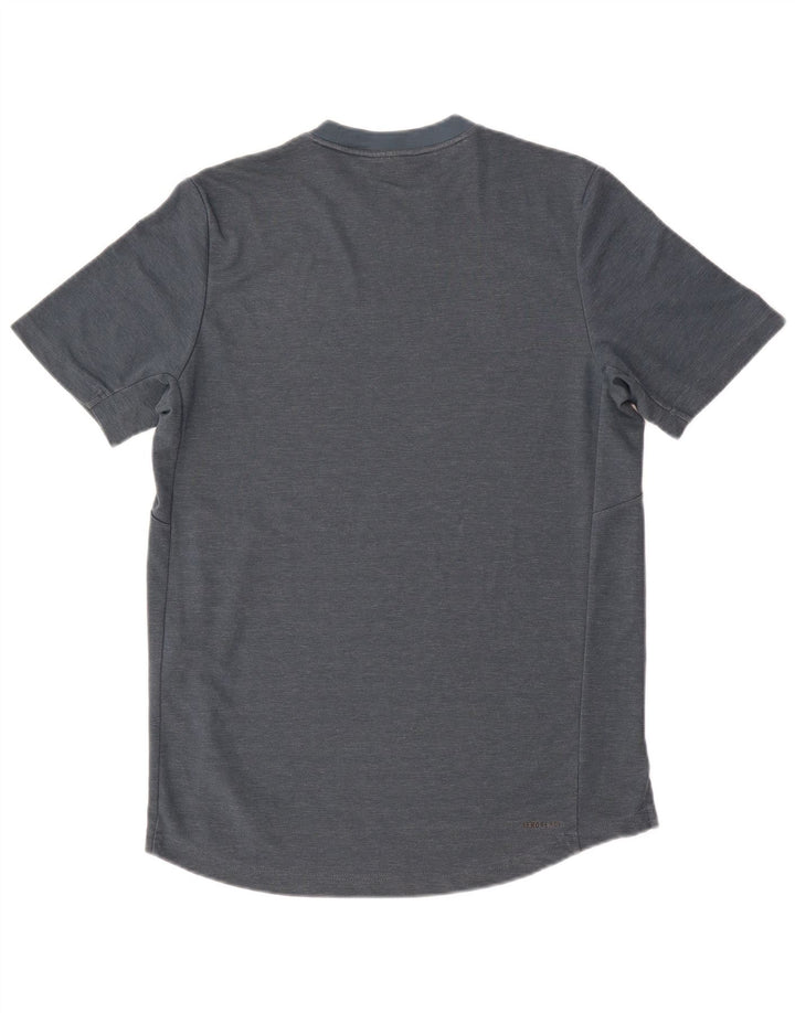 Adidas Mens Graphic T-Shirt Top Petit Bleu Marine Polyester