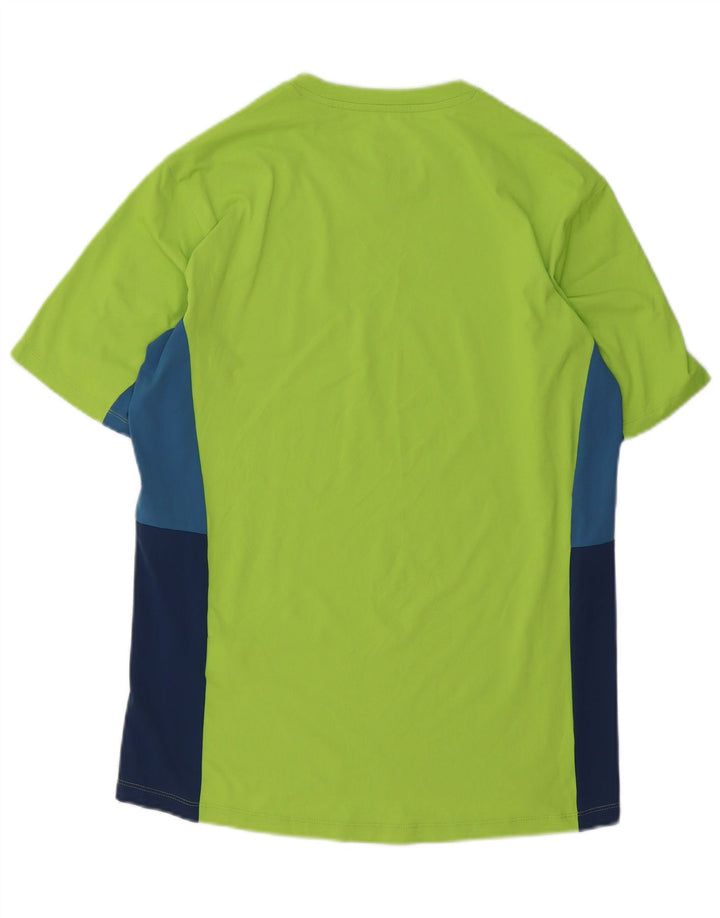 Jack Wolfskin T-Shirt Homme Haut Petit Vert Colorblock Polyester
