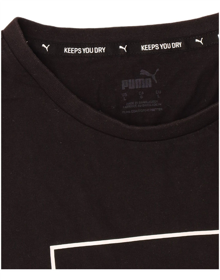 PUMA T-shirt graphique pour hommes, grand, noir