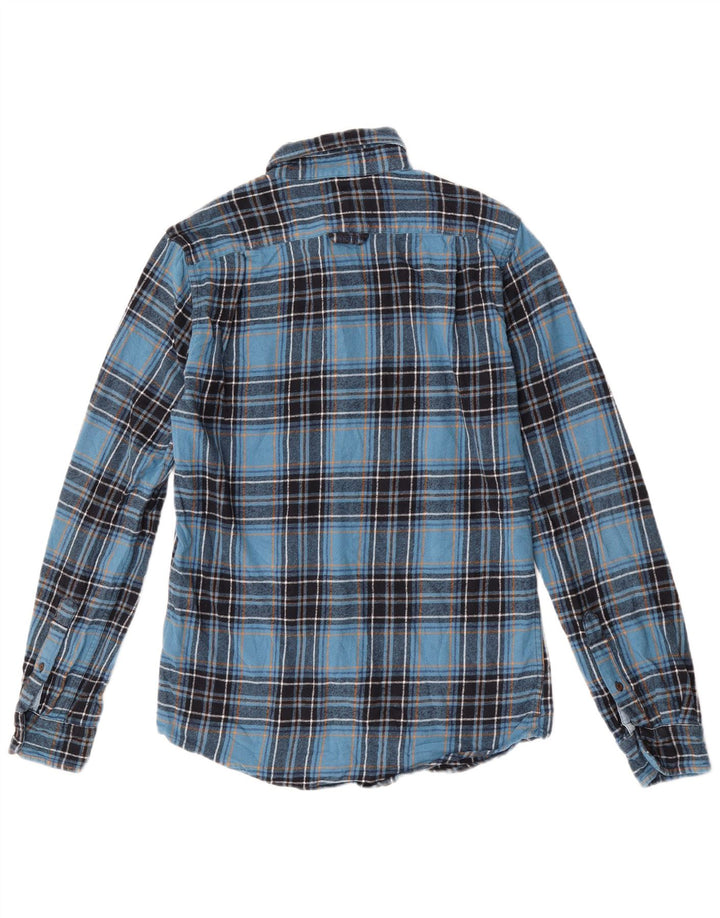 Superdry Chemise en flanelle à petits carreaux bleus en coton