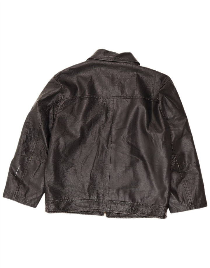 Veste en cuir femme vintage IT 50 XL Noir