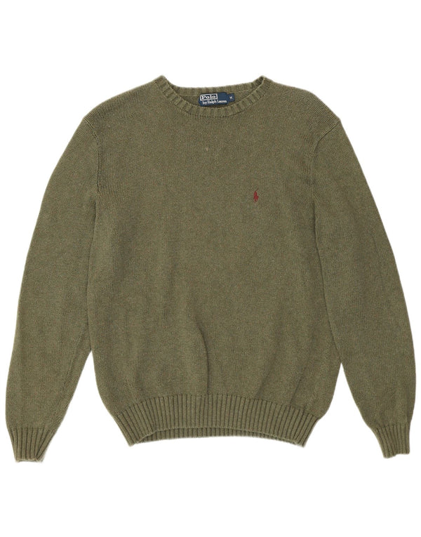 Polo Ralph Lauren Pull col rond homme en coton kaki moyen