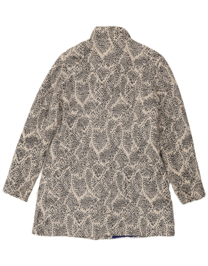 Desigual Pardessus à motif abstrait pour femme EU 44 XL Coton blanc
