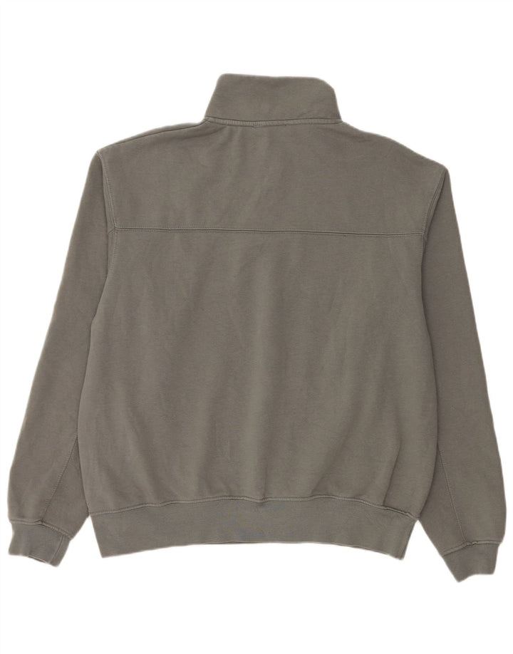 Zara Sweat-shirt à col zippé pour homme Gris moyen Coton