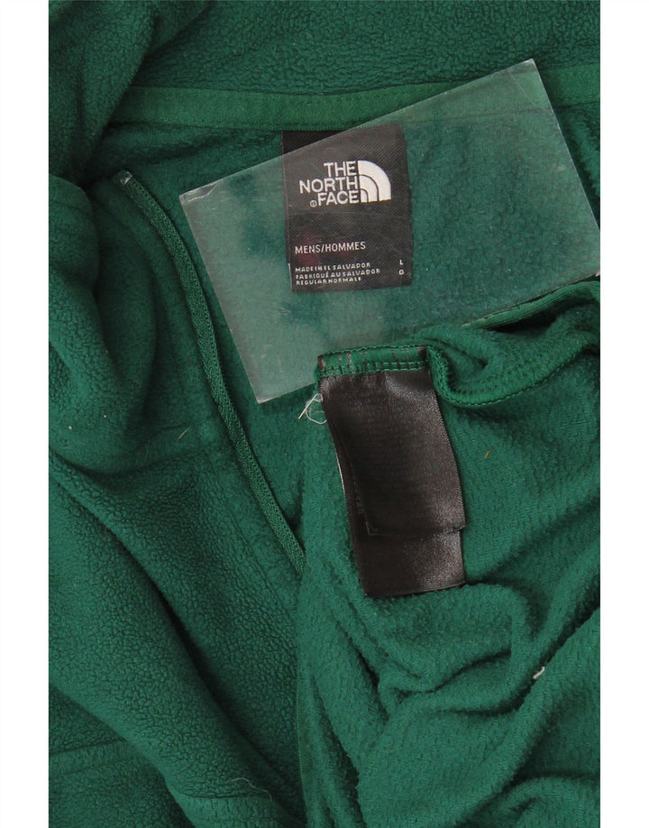 THE NORTH FACE Pull polaire à col zippé pour homme Large Vert Polyester