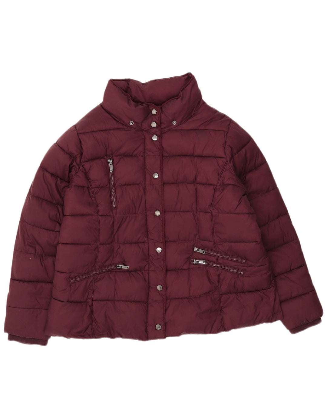 Monsoon Veste matelassée pour femme UK 18 XL Nylon bordeaux