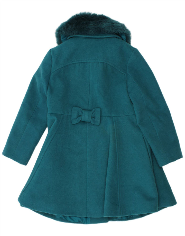 Monsoon Pardessus Fille 5-6 Ans Turquoise Polyester