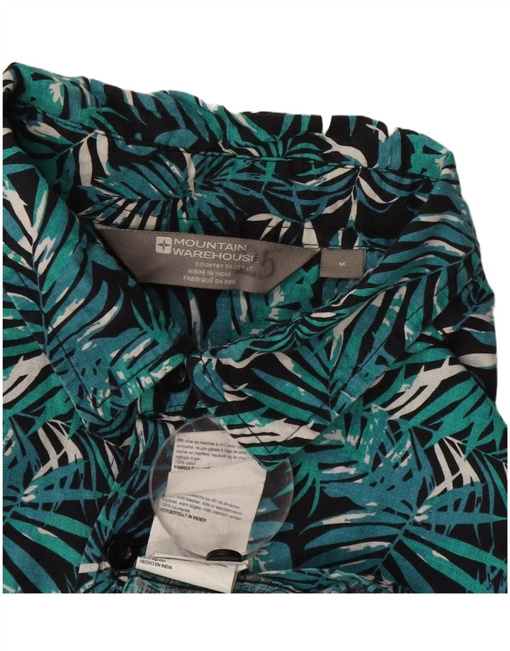 Mountain Warehouse Chemise à manches courtes pour homme Turquoise moyen Floral hawaïen