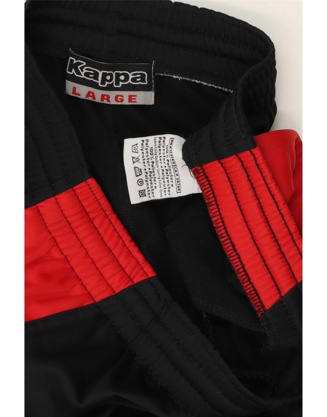 Kappa Pantalon de Survêtement Homme Large Noir Colorblock Polyester