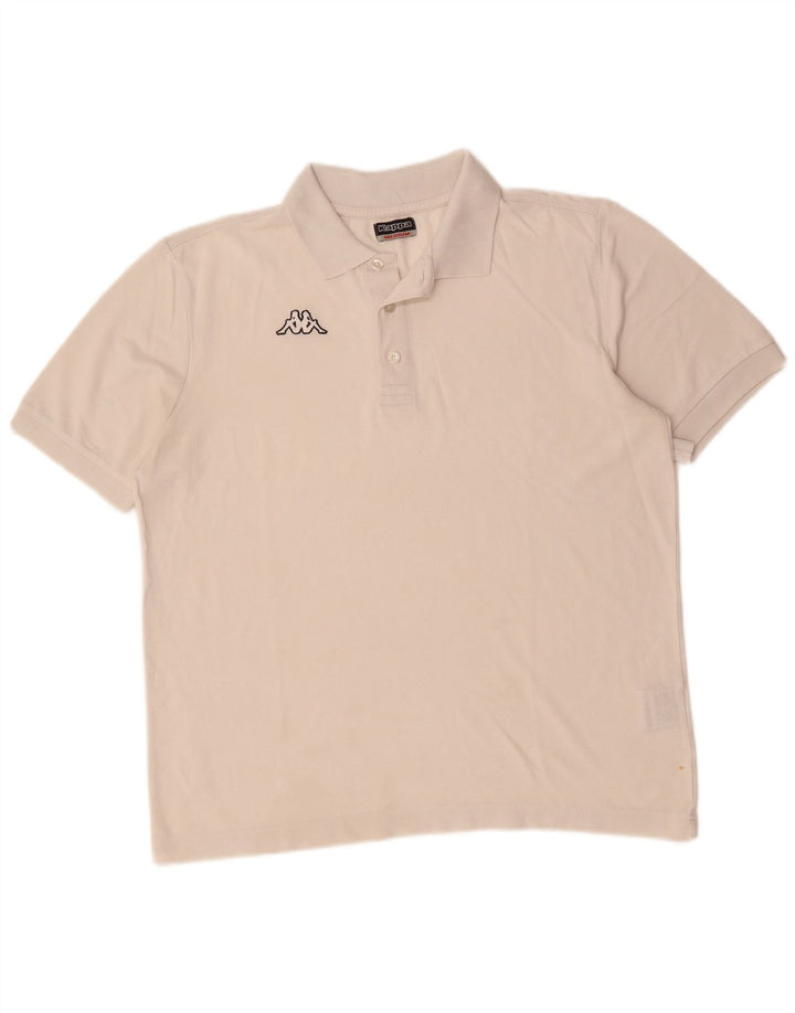 Kappa Polo Homme Blanc Moyen Coton