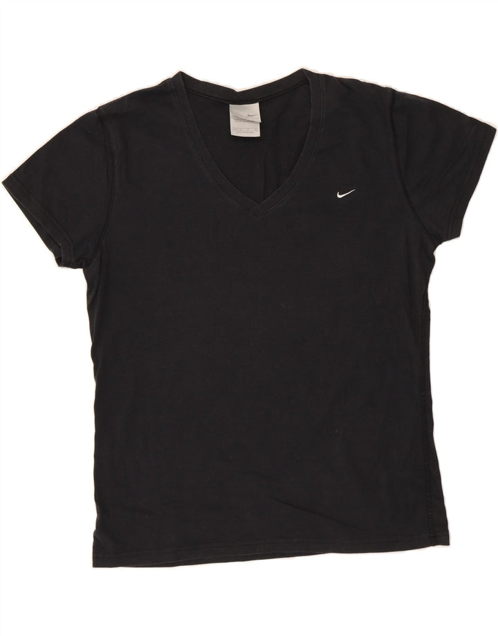 NIKE Womens T-Shirt Top US 12/14 Large Black Cotton Vintage Nike and Second-Hand Nike from Messina Hembry 