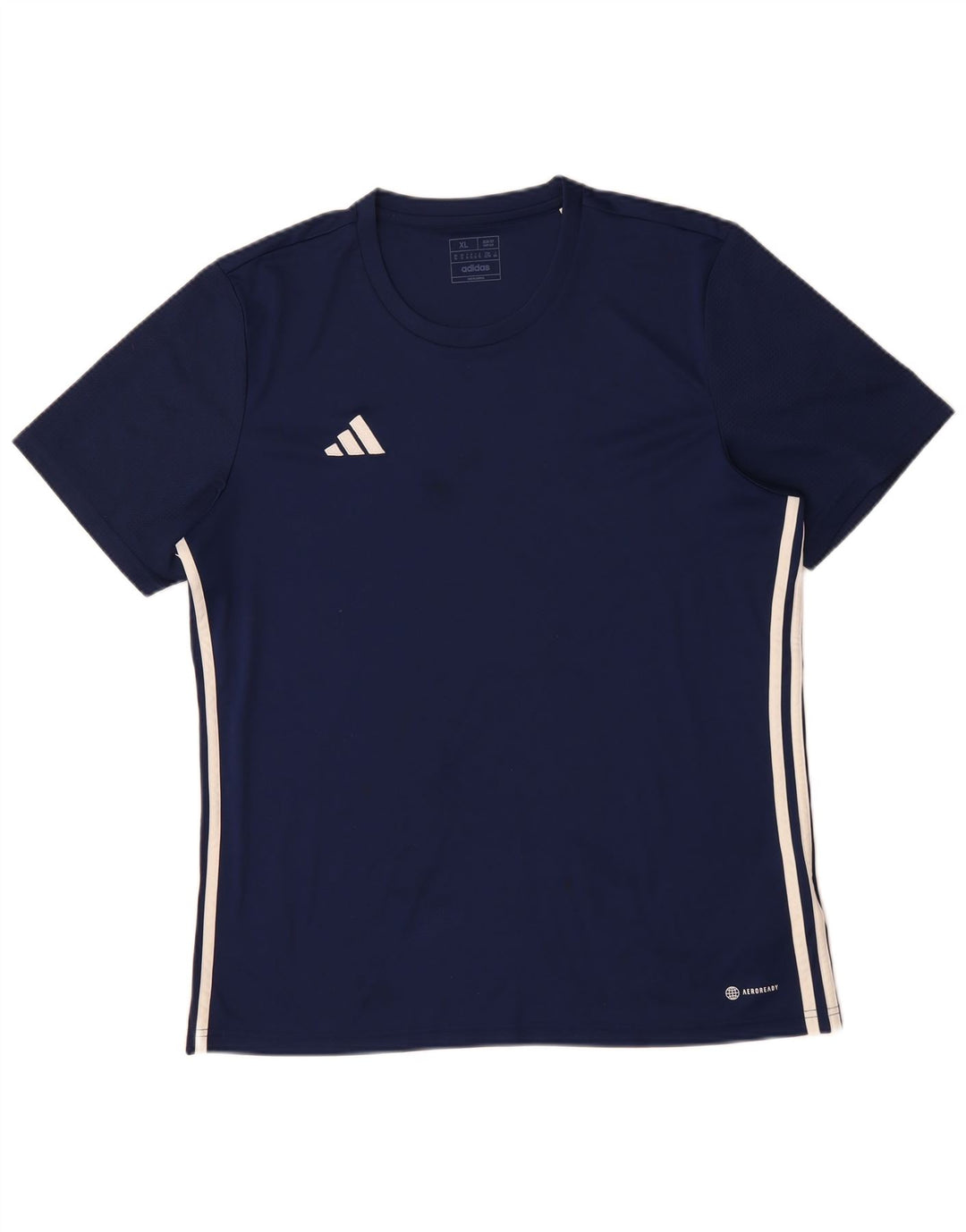 ADIDAS Hommes Aeroready Slim Fit T-Shirt Top XL Bleu Marine Polyester