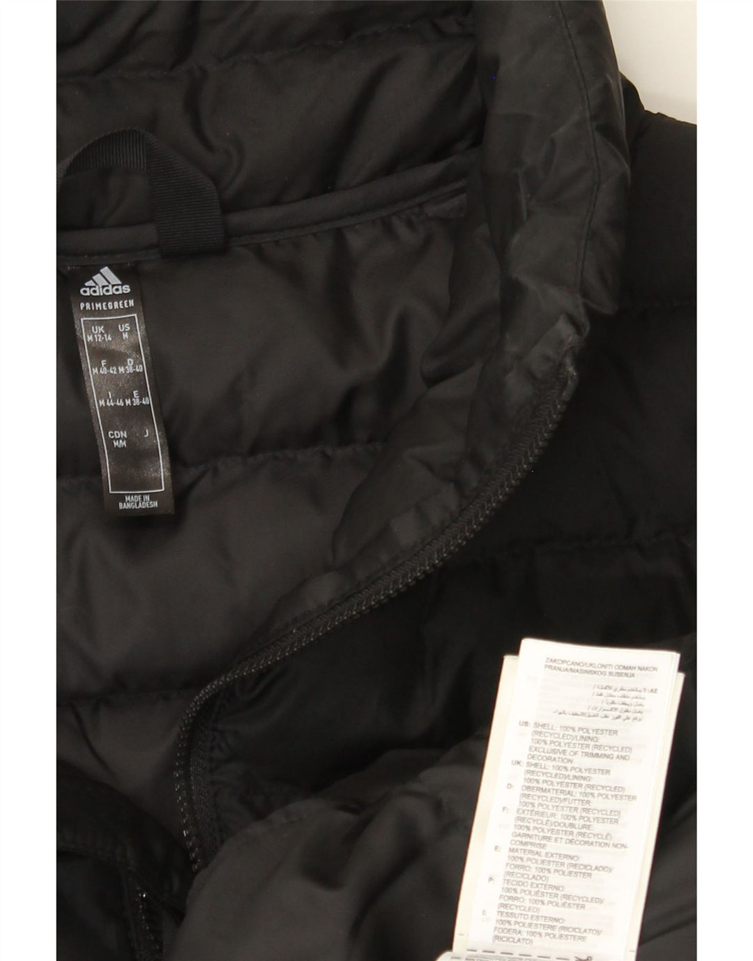 Adidas Veste rembourrée pour femme UK 12/14 Polyester noir moyen