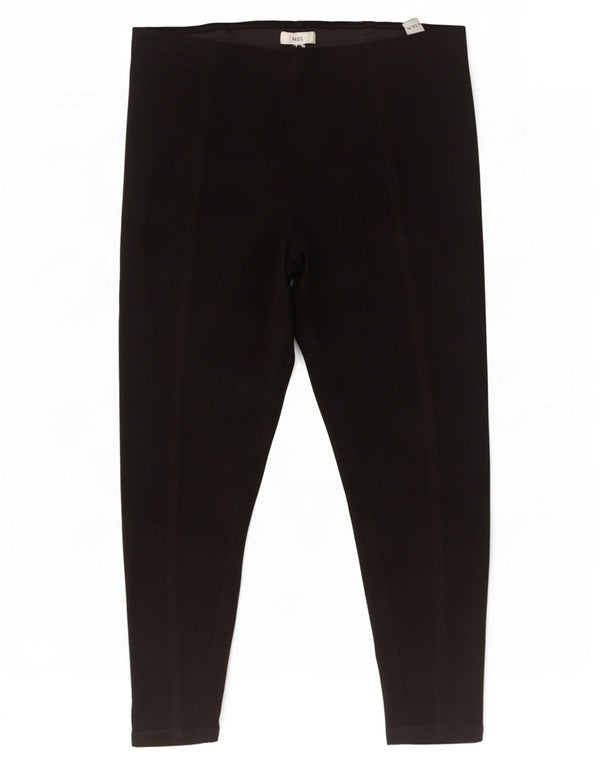 Marks & Spencer Pantalon court slim pour femme UK 20 2XL W36 L26 Noir