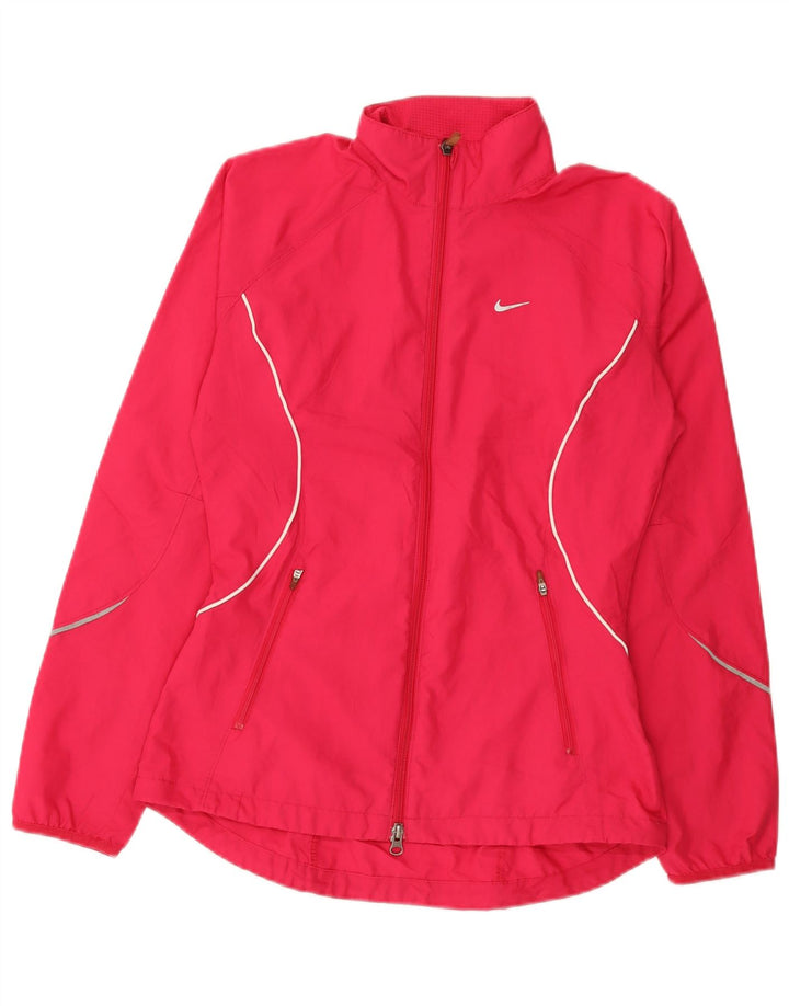 NIKE Veste de survêtement pour femme UK 10 Petit Rouge Polyester